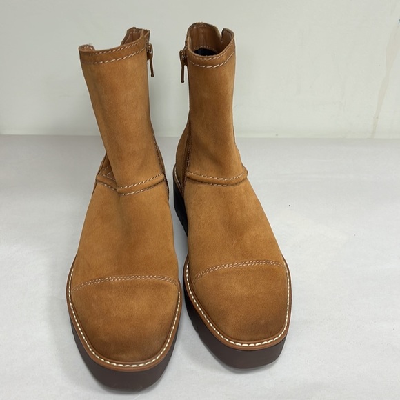 Naturalizer Wylie Suede Wedge Zip Up Flat Platform Boots Size 6M - Picture 3 of 11